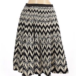 BCBG maxAzria Sequined Graphic Deign Skirt